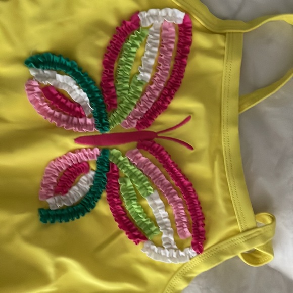 Gymboree yellow swimsuit 🩱 with butterfly NEW size 8 modest - Picture 5 of 5